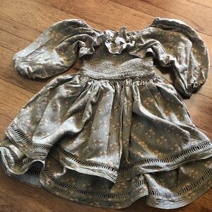 Floral smock topped Kids Dress